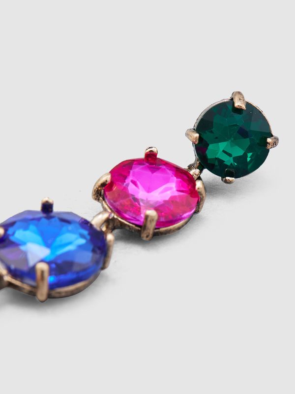 Globus Women Multi Rose Gold Plated Classic Drop Earrings