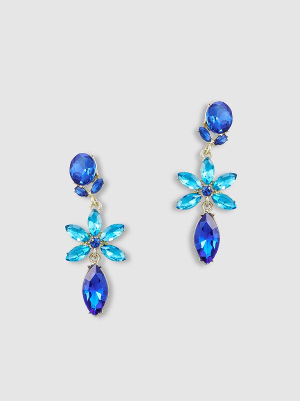 Globus Women Gold-Plated Floral Drop Earrings
