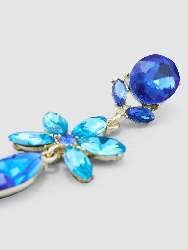 Globus Women Gold-Plated Floral Drop Earrings