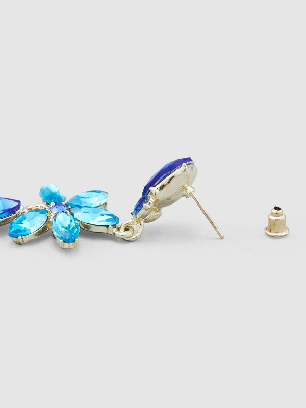 Globus Women Gold-Plated Floral Drop Earrings
