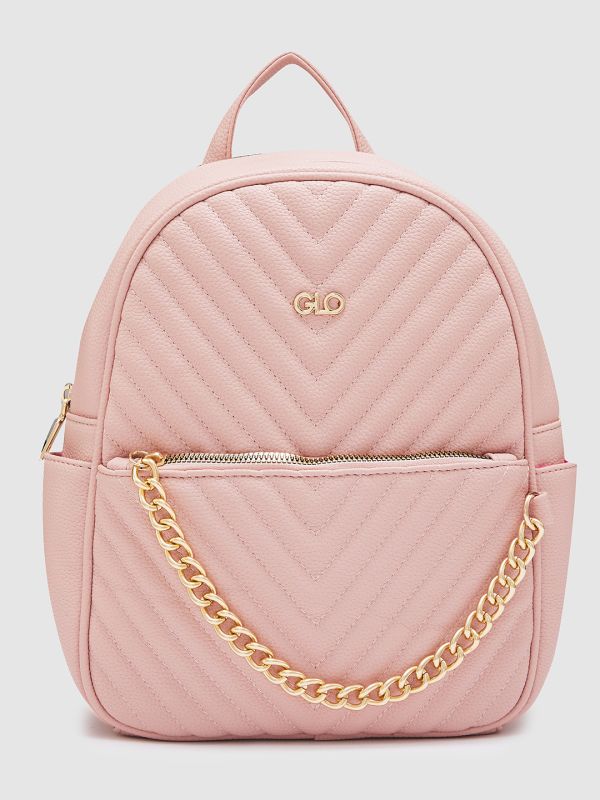Globus Women Taupe Textured Smart Casual Backpack