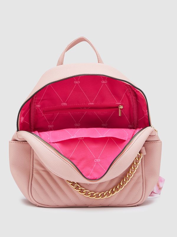 Globus Women Taupe Textured Smart Casual Backpack