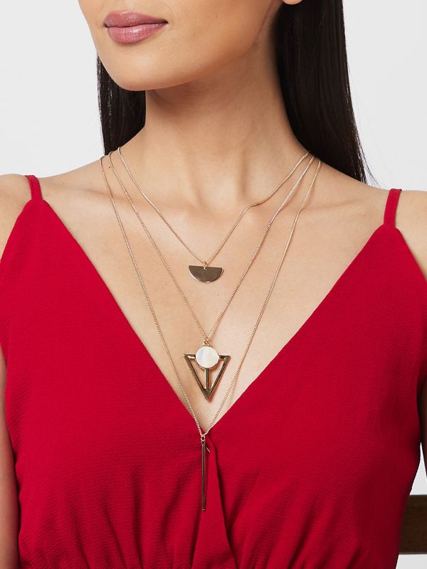 Globus Women Gold-Plated Minimal Layered Necklace