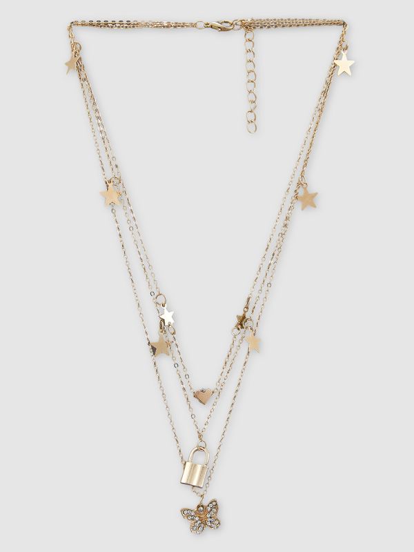 Globus Women Gold-Plated Minimal Layered Necklace
