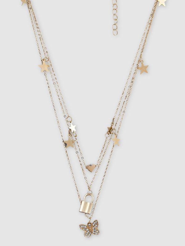 Globus Women Gold-Plated Minimal Layered Necklace