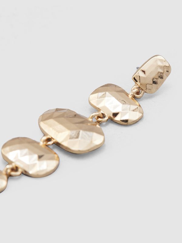 Globus Women Gold-Plated Geometric Drop Earrings