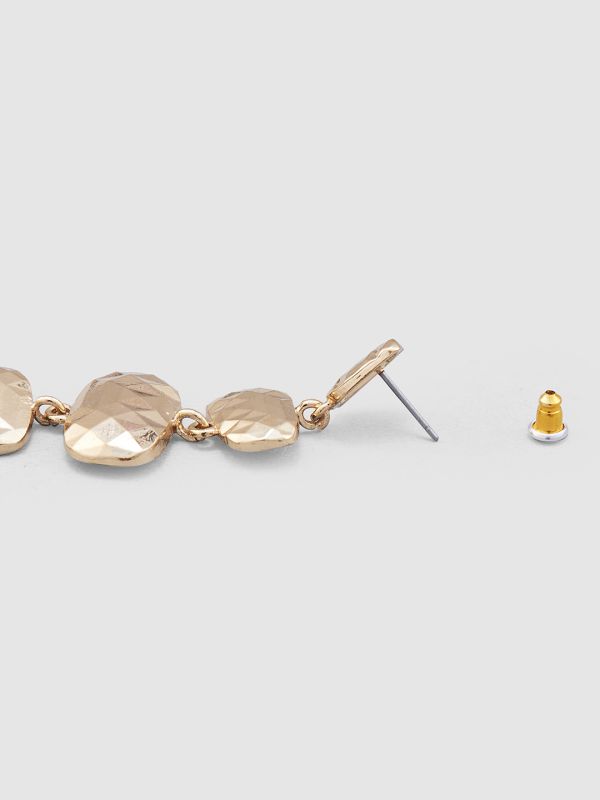 Globus Women Gold-Plated Geometric Drop Earrings