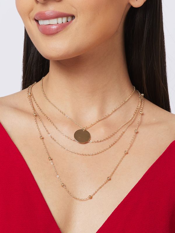 Globus Women Gold-Plated Minimal Layered Necklace