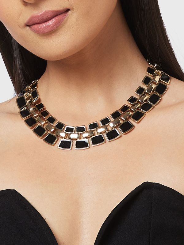 Globus Women Gold-Plated Statement Choker Necklace
