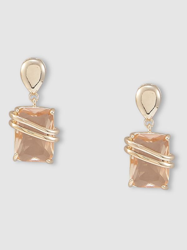 Globus Women Gold-Plated Geometric Drop Earrings