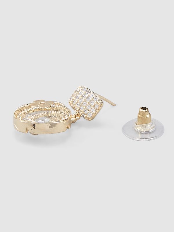 Globus Women Gold-Plated Circular Drop Earrings