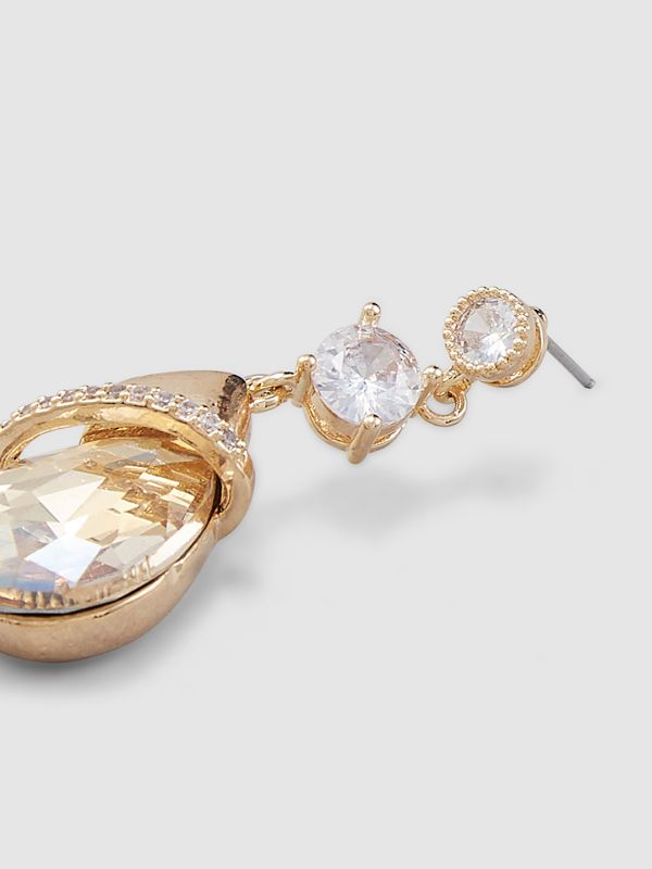 Globus Women Gold-Plated Oval Drop Earrings