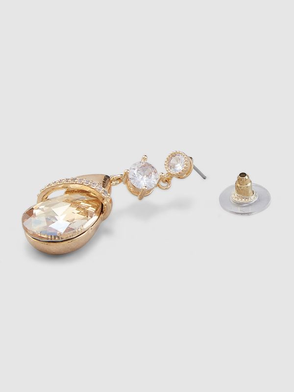 Globus Women Gold-Plated Oval Drop Earrings