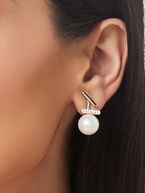 Globus Women Gold-Plated Classic Stud Earrings