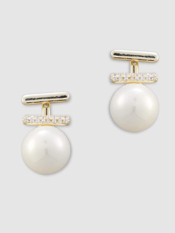 Globus Women Gold-Plated Classic Stud Earrings