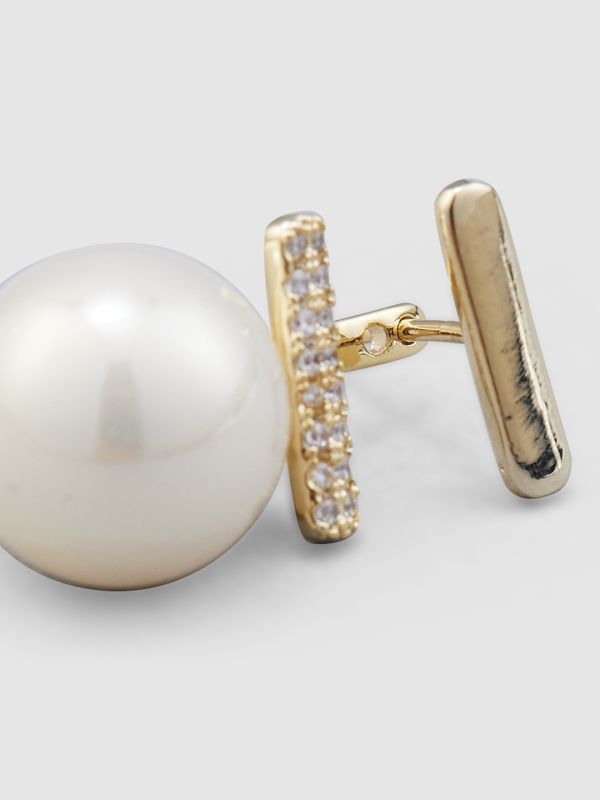 Globus Women Gold-Plated Classic Stud Earrings