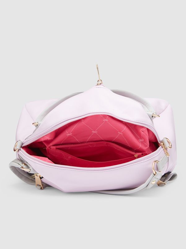Globus Women Lavender Solid Vegan Leather Hobo Bag