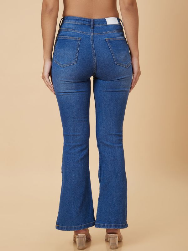 Globus Women Blue Bootcut High Rise Jeans