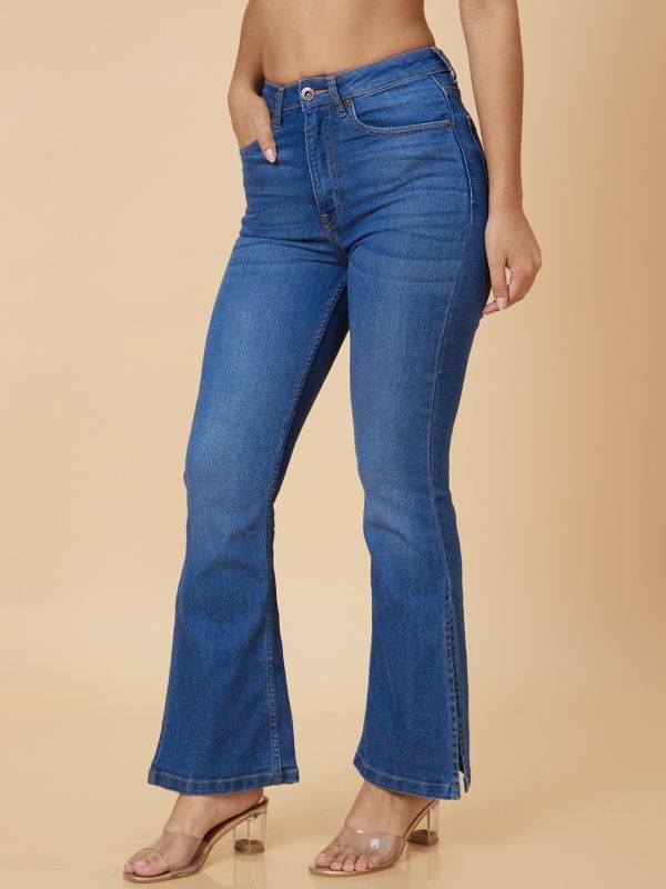 Globus Women Blue Bootcut High Rise Jeans