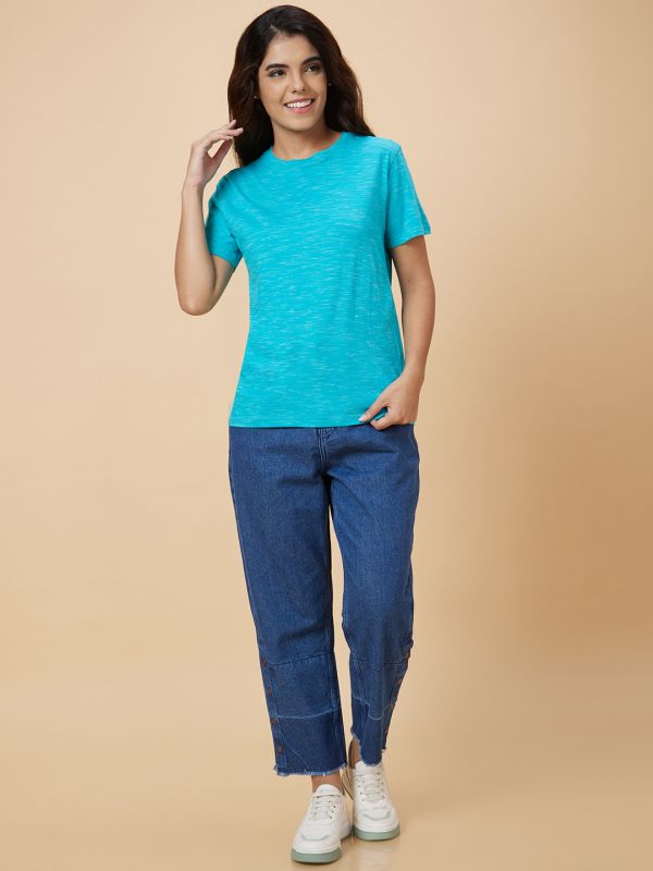 Globus Women Blue Boyfriend Fit Mid Rise Jeans