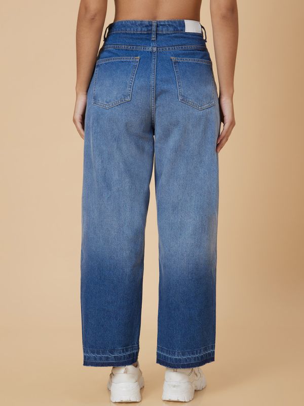 Globus Women Blue Boyfriend Fit Mid Rise Jeans