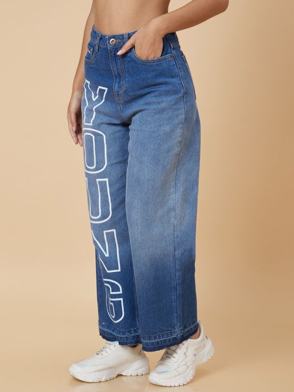 Globus Women Blue Boyfriend Fit Mid Rise Jeans