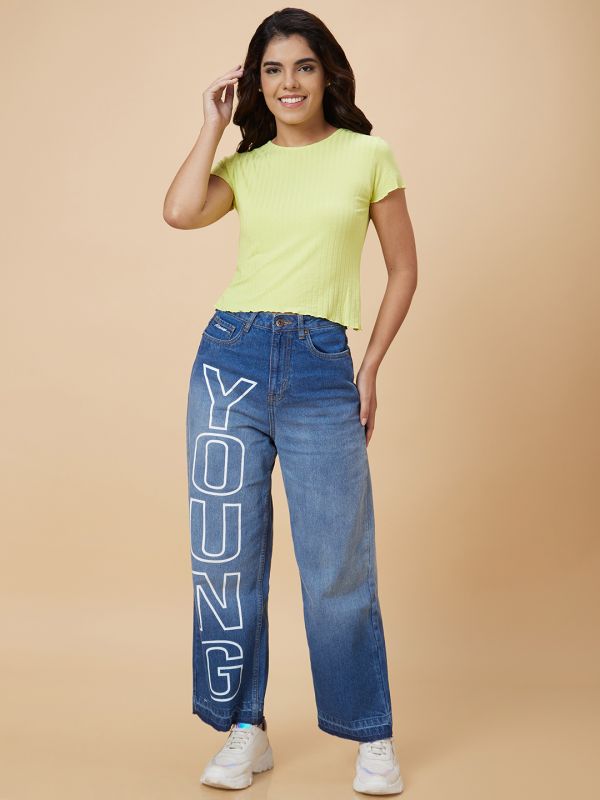 Globus Women Blue Boyfriend Fit Mid Rise Jeans