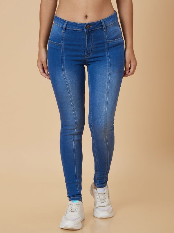 Globus Women Blue Skinny Fit Mid Rise Jeans