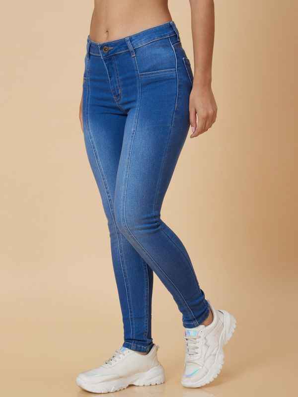 Globus Women Blue Skinny Fit Mid Rise Jeans