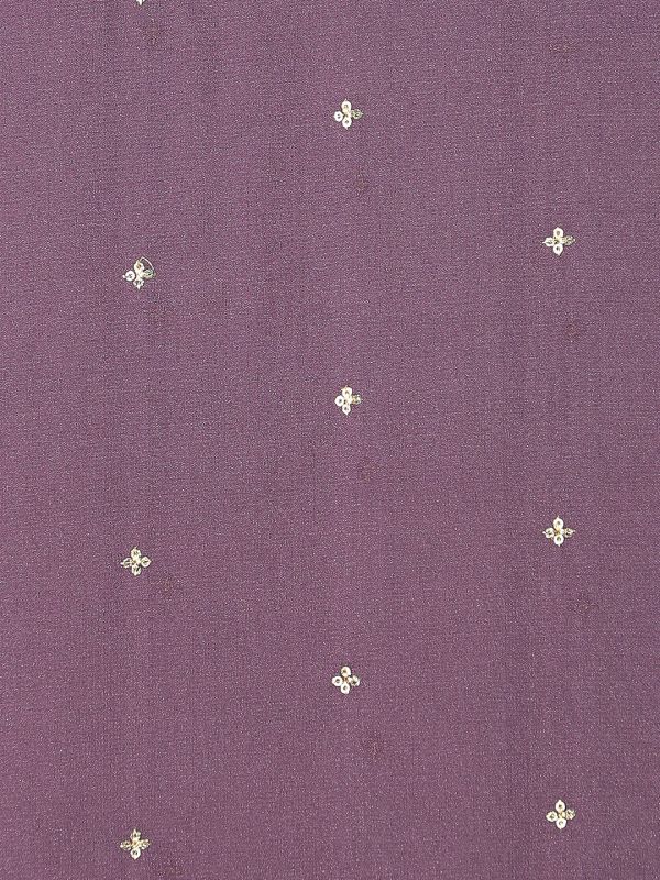 Globus Women Purple Sequinned Silk Festive Dupatta