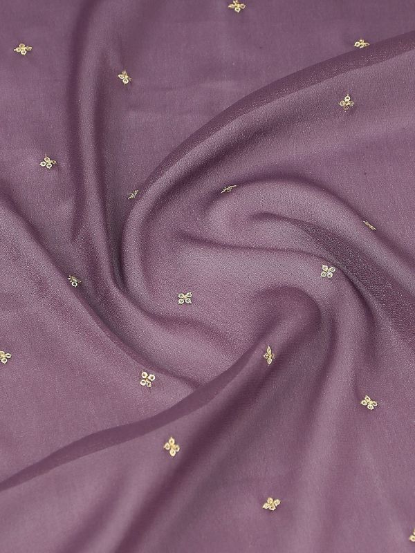 Globus Women Purple Sequinned Silk Festive Dupatta