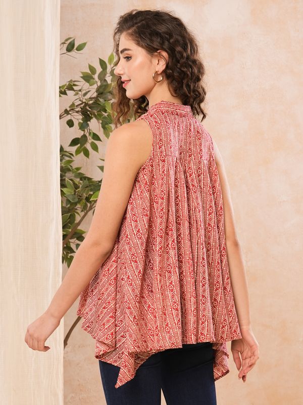 Globus Women Pink Allover Printed A-Line Tunic