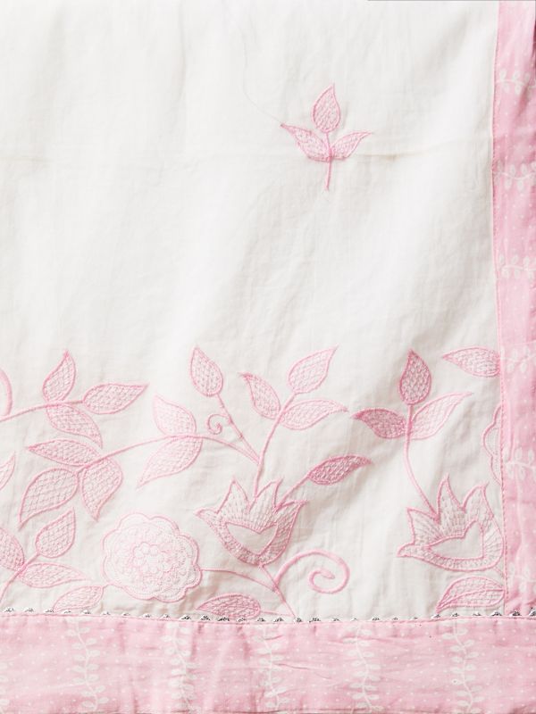 Globus Women Pink Printed Kurta Set WithTrouser and Dupatta
