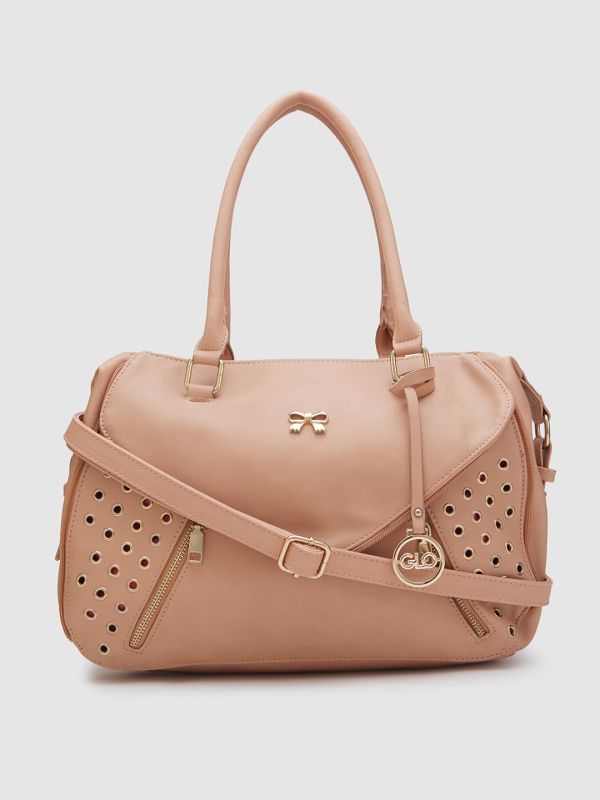 Globus Women Sand Solid Vegan Leather Shoulder Bag