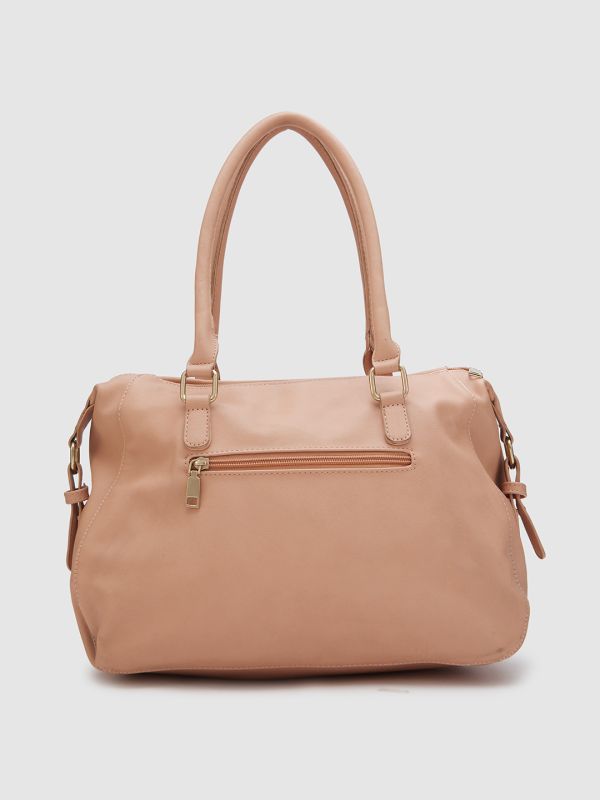 Globus Women Sand Solid Vegan Leather Shoulder Bag