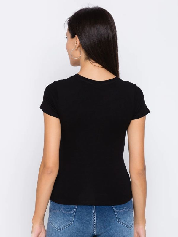 Globus Black Solid Tops