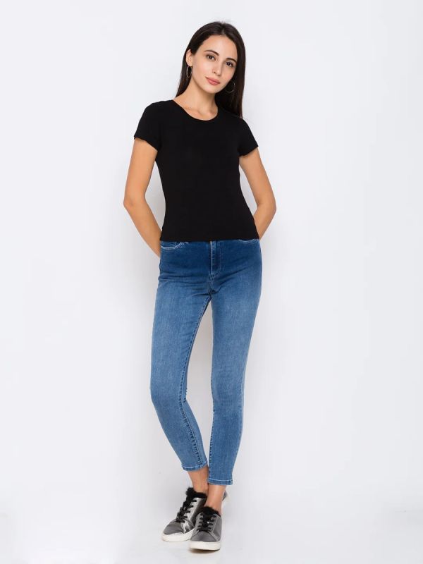 Globus Black Solid Tops