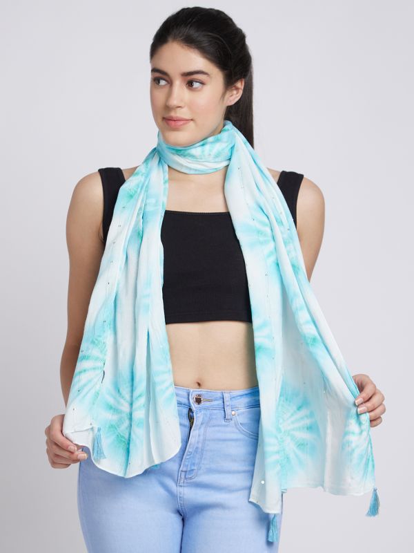 Globus Women Mint Green Dyed Fashion Scarf