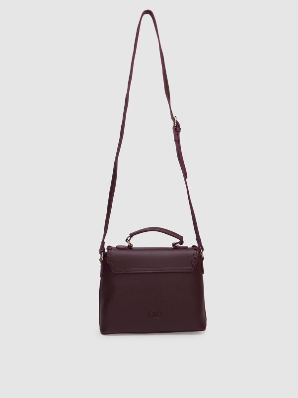 Globus Women Solid Vegan Leather Sling Bag