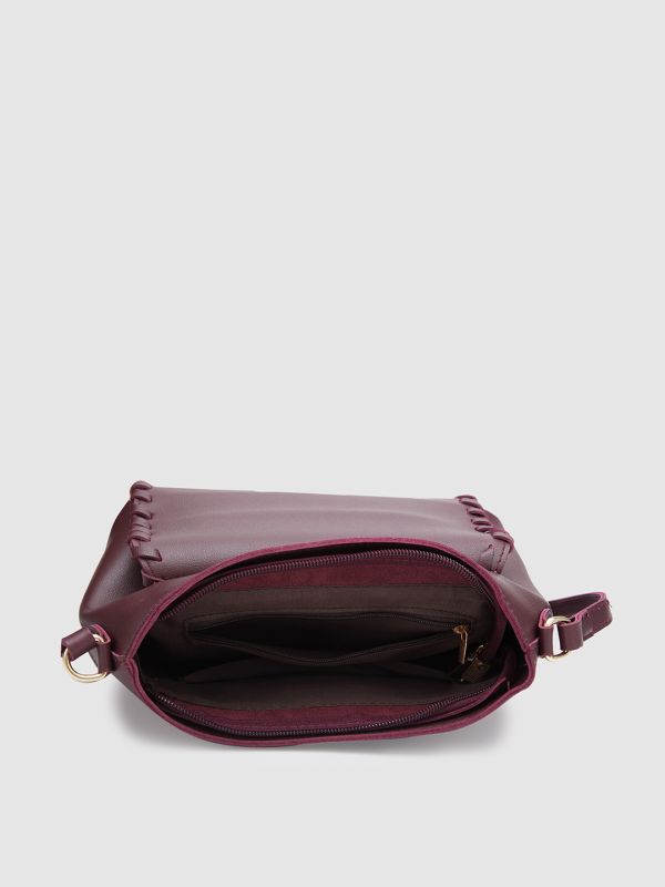 Globus Women Solid Vegan Leather Sling Bag