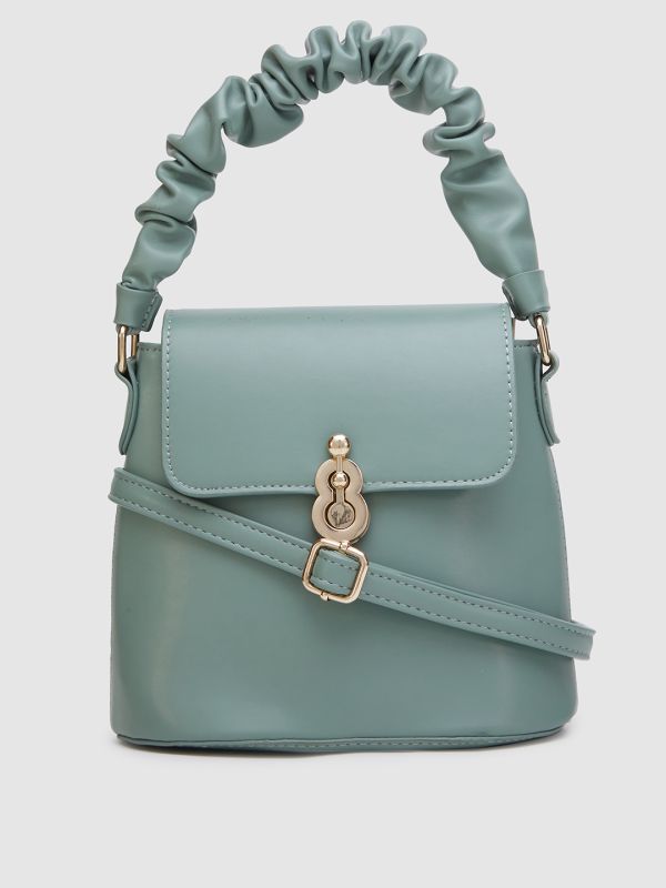 Globus Women Mint Solid Vegan Leather Sling Bag