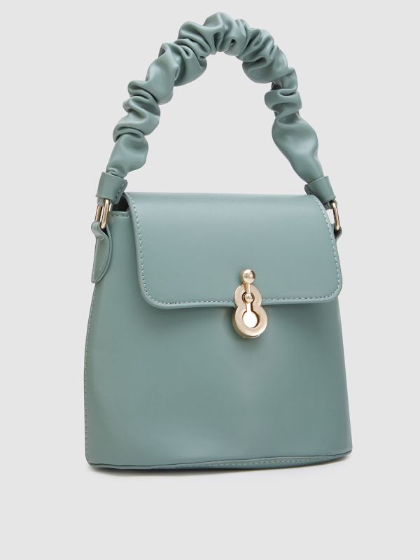 Globus Women Mint Solid Vegan Leather Sling Bag