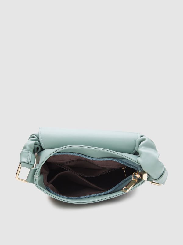 Globus Women Mint Solid Vegan Leather Sling Bag