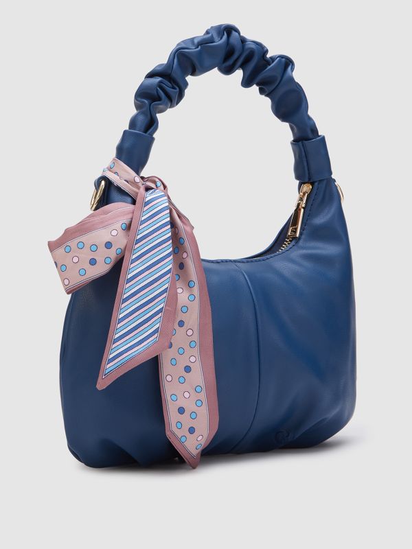 Globus Women Navy Solid Vegan Leather Sling Bag