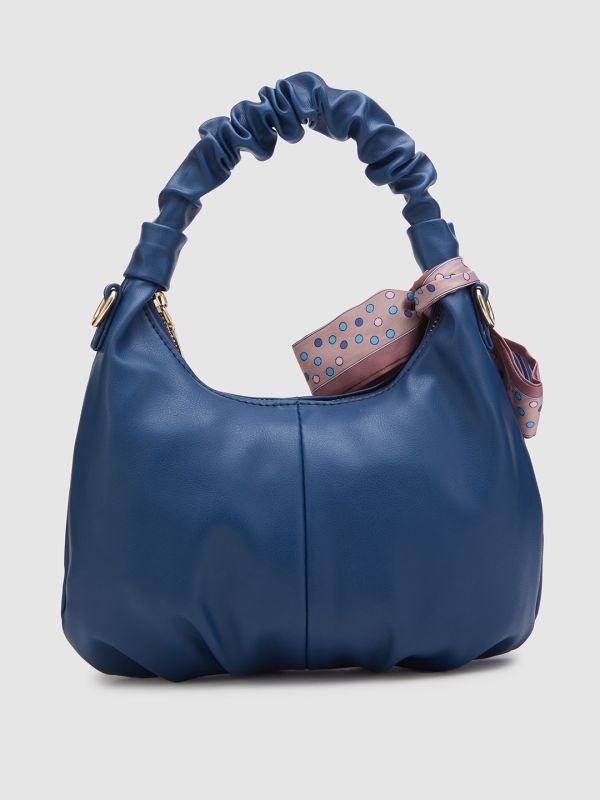 Globus Women Navy Solid Vegan Leather Sling Bag