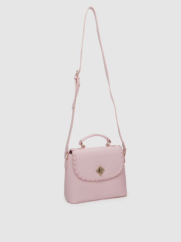 Globus Women Solid Vegan Leather Sling Bag