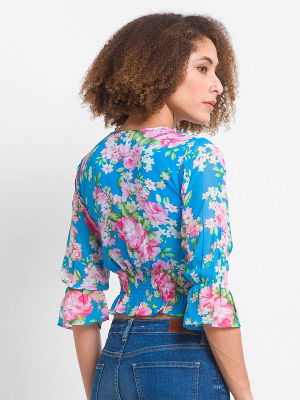 Globus Blue Printed Top