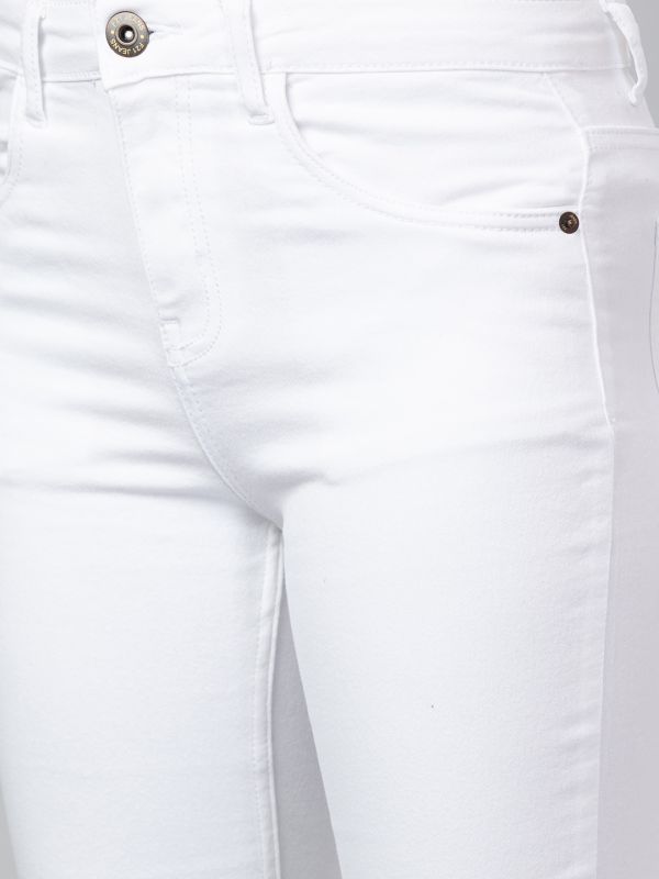 Globus Women White High-Rise Stretchable Bootcut Jeans