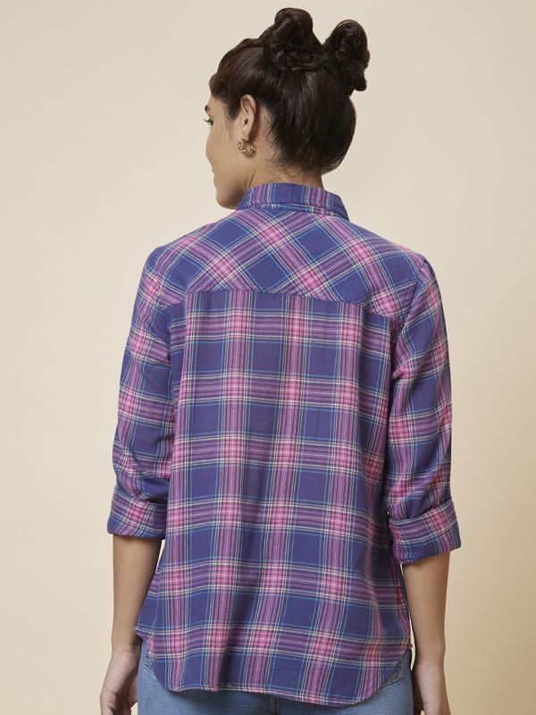 Globus Women Multi Checked Cotton Top