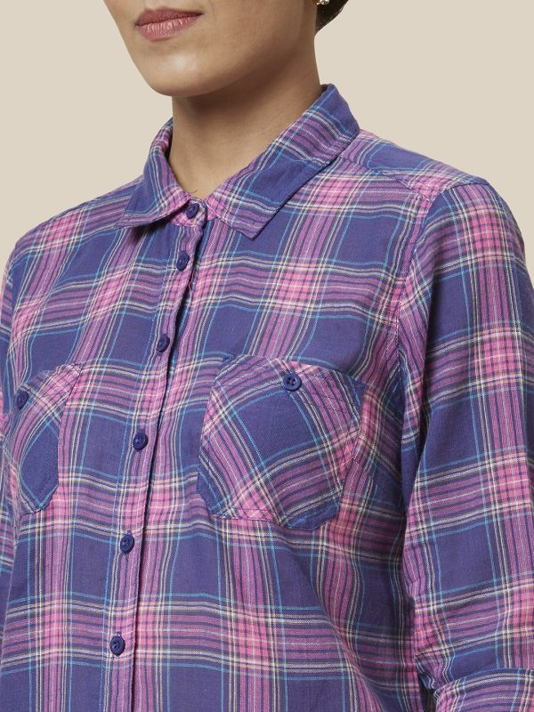Globus Women Multi Checked Cotton Top